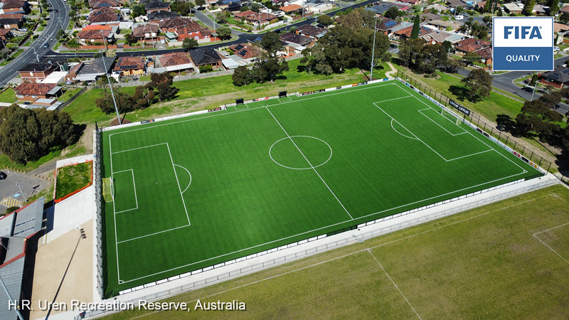 CCGrass, pasto sintético cancha de futbol, H.R. Uren Recreation Reserve